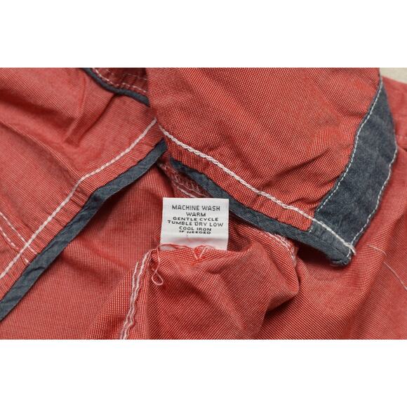 BKE Men's Orange Athletic Fit Long Sleeve Snap Button Shirt Size XL Pearl Snap - Picture 6 of 8